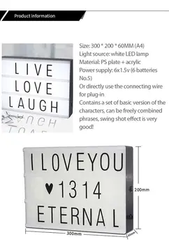 LED Vēstuli DIY Puzzle Gaismas Kastes Valentīna Diena Atzīšanās Nakts Gaisma 96 Kartes no Burtiem Un cipariem, Samontēti Būs Dropship