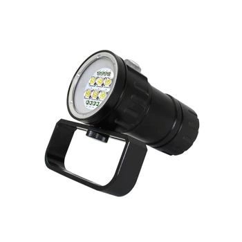 LED Zibspuldzi Video Niršanas Lukturīti 6x XHP70 / 90 LED gaismas 20000LM zemūdens 100m ūdensizturīgs Taktiskās lāpu Lampas