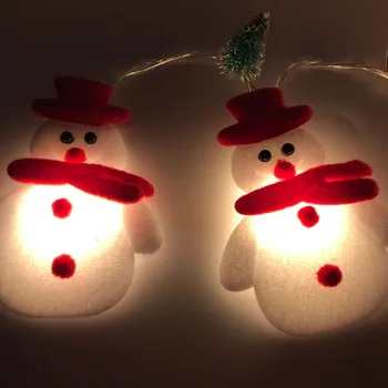 LED Ziemassvētku Sniegavīrs Virknes Ziemassvētku Eglīte Brīvdienu Puse Apdare Laternu Ziemassvētku Rotājumi Mājās Navidad