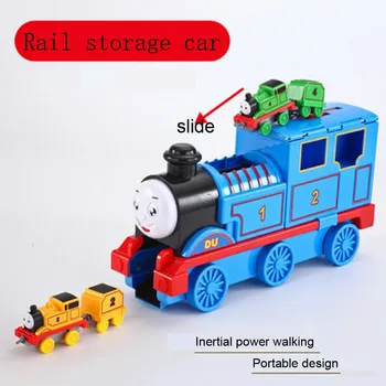 LEGAO THOMAS Bērnu sakausējuma auto rotaļlietu uzglabāšanas vilciena sliežu komplekts rotaļlietas vilcienu inerces dāvanu