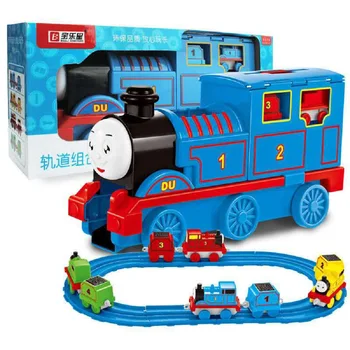 LEGAO THOMAS Bērnu sakausējuma auto rotaļlietu uzglabāšanas vilciena sliežu komplekts rotaļlietas vilcienu inerces dāvanu