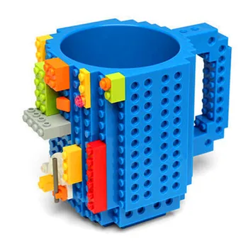 Lego kluči, Kafijas Krūzes Un Tases Cute Radošais Birojs Piens Kafija Akrobāts puses-Krāsainu Brokastu Krūze DIY Tases