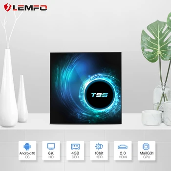 LEMFO T95 TV Kastē Android 10.0 Youtube 4G 64G HD 6K Četrkodolu Android TV Box Smart TV Kastē 1080P Media Player