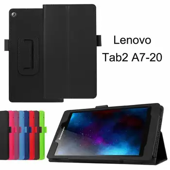 Lenovo TAB2 7inch A7-10f A7-20f Tablete Gadījumā Stikla Būtiska Lenovo Tab 2 A7-10 A7-20 Gadījumā Saliekamais Stends litchi Ādas Vāks