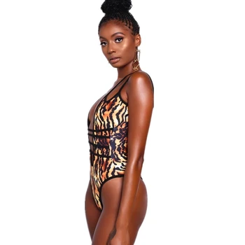 Leopard Viens Gabals Peldkostīms Sandales Pārsējs Peldkostīmi Sieviešu High Cut Sexy Peldkostīms Mikro Peldkostīmu Āfrikas Drukāt Peldkostīmu 2020