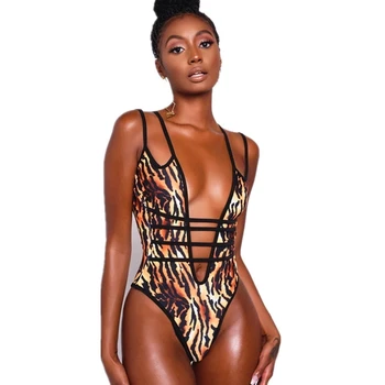Leopard Viens Gabals Peldkostīms Sandales Pārsējs Peldkostīmi Sieviešu High Cut Sexy Peldkostīms Mikro Peldkostīmu Āfrikas Drukāt Peldkostīmu 2020