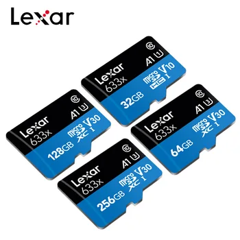 Lexar 633x Micro SD atmiņas Karti 512 GB un 256 gb 128GB 100MB/s 16GB 32GB 64GB 95MB/s TF Atmiņas Kartes viedtālruņiem/planšetdatoriem/rīcības kameras