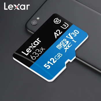 Lexar High Speed Atmiņas Kartes 512G A2 TF Class10 UHS-I U3 Micro SD Kartes 32G 64g 128G 256g A1 MicroSD viedtālrunis Kustību Kamera