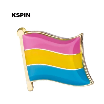 LGBT Praida Varavīksnes Karogu Pinback Pogu Žetons Atbalstu Geju Lesbiešu Simbols Pin