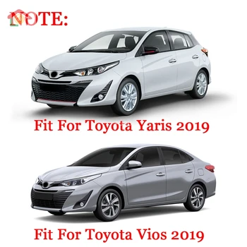 LHD!! Toyota Vios Yaris ATIV 2019 2020 Loga Slēdzi, Pogu Rāmja Apdare Vāciņš Melns Auto Stils