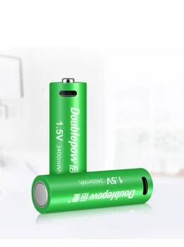 Liela jauda, 1,5 v 3400mWh AA uzlādējams akumulators USB lādējamu litija bateriju Ātru uzlādi, izmantojot AA AAA smart lādētāju