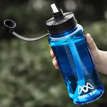 Liela Jauda, Plastmasas Telpā Ūdens Pudeli, Āra Sporta Ceļojuma Pārgājienu Tūrisms Velosipēdu Pudele Ar Salmiņu Drinkware BPA Brīvs