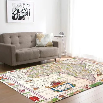 Liela Pasaules Karte Paklāji Paklāju Guļamistaba Bērniem, Baby Spēlēt Lien Mat 