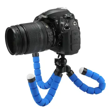 Liela Sarkana Melna Zila Elastīgu Statīva Pārnēsājamie Astoņkāji Stand Mount Bracket Turētājs Monopod Mobilo Tālruņu Fotokameras Videokameras