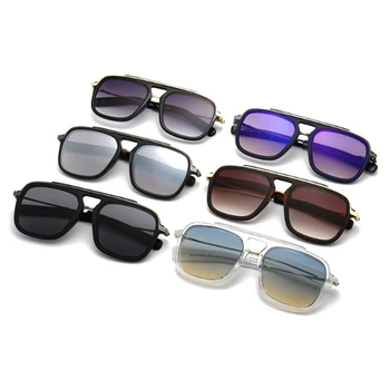 Lielgabarīta Mens Laukumā Saulesbrilles 2020. Gadam Vintgae Toņos Luksusa Zīmolu Zelta Pieri bārs Classic Saules Brilles Vīriešiem Vīriešu Aizsargbrilles oculos