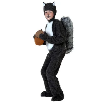 Lielie Bērni Dzīvnieku Plīša Vāveres Kostīmu Drēbes Posmā Abinieku Tērpu Halloween Cosplay Bērnu, Dzīvnieku Vāvere Jumpsuits