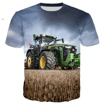 Lielizmēra 3D Printēšanas Jauno Auto, Traktors T krekls Vīriešiem Hip Hop Ropa Hombre Gadījuma Streetwear Zēnu T-krekls Cilvēks Tshirt Topi, Vīriešu Apģērbs