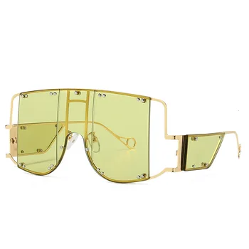 Lielizmēra Kvadrātveida Saulesbrilles Sieviešu 2019 Saulesbrilles Vīriešiem Vintage, Saulesbrilles Luksusa Zīmolu Retro Vīriešu Saulesbriļļu Rihanna, Saules Brilles