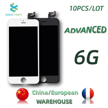 LIELU DAĻU 10pcs Kuģis No Ķīnas/Eiropā Papildu Piemaksu Par iphone 6 6G LCD Digitizer Touch Screen Montāža Nomaiņa
