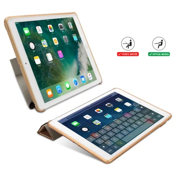 Lietā par iPad Gaisa (2013) PU Ādas + TPU Aizmugurējā Vāka Smart Auto Miega Mosties Tablet Case for iPad Gaisa : A1474'A1475'A1476 Vāciņu