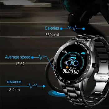 LIGE 2020. gadam, modes Pilnu apli touch screen Mens Smart Pulksteņi IP68 Ūdensnecaurlaidīga Sporta Fitnesa Skatīties Luxury Smart Skatīties uz vīriešiem