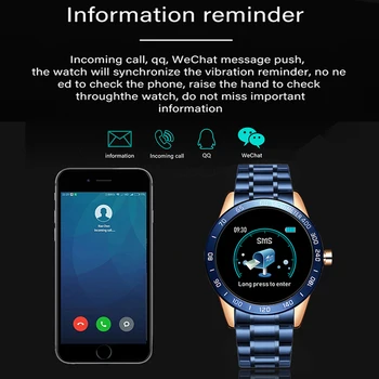 LIGE Jauna Tērauda Smart Skatīties Vīriešu Ūdensnecaurlaidīgs sporta iPhone Sirdsdarbības ātrums, asinsspiediens zvanu Informāciju smartwatch Fitnesa tracker