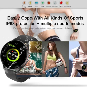 LIGE Jauns Fitnesa Skatīties asinsspiediena, Sirdsdarbības Monitoringa skārienekrānu Sporta Smart Skatīties Vīrieši Sievietes IOS Android Kaste