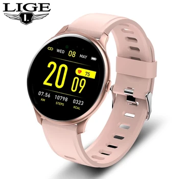 LIGE Jaunu Krāsu Ekrāns Smart Watch Sievietēm, Vīriešiem, Multifunkcionāla Izmantot Sirdsdarbības Ātrums, asinsspiediens, Miega IP67 Waterproof smartwatch