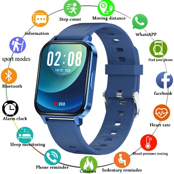 LIGE Jaunu Smart Skatīties Fitnesa Izsekošanas Sirds ritma Monitors Zvanu Atgādinājumu Sporta Smart Pulkstenis, Vīriešu, Sieviešu Smartwatch Android, iOS