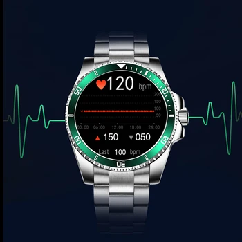 LIGE Jaunā Luksusa Smart Skatīties Vīrieši sirdsdarbība Daudzfunkcionālais Sporta fitnesa skatīties Pilnu Apli Touch Screen Bluetooth Zvanu Smartwatch