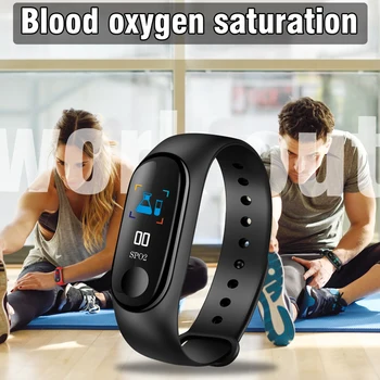 LIGE M4 Vīrieši Sporta Ūdensizturīgs Smart Skatīties asinsspiediens, Sirds ritma Monitors Smart Joslā Sievietēm Skatīties Fitnesa Tracker Pedometrs