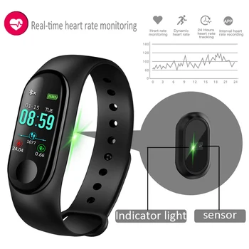 LIGE M4 Vīrieši Sporta Ūdensizturīgs Smart Skatīties asinsspiediens, Sirds ritma Monitors Smart Joslā Sievietēm Skatīties Fitnesa Tracker Pedometrs