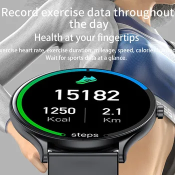 LIGE Smart Skatīties Vīriešu Ūdensnecaurlaidīgs Fitnesa Tracker 9.0 mm ultra-plānas ķermeņa Sirdsdarbības Ātrums, asinsspiediens SmartWatch Sieviešu IOS Android
