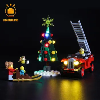 LIGHTAILING LED Light Komplekts Radītājs Ziemas Ciems Fire Station Apgaismojumu Saderīgs Ar 10263 (NAV iekļautas Modelis)