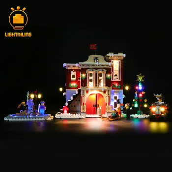 LIGHTAILING LED Light Komplekts Radītājs Ziemas Ciems Fire Station Apgaismojumu Saderīgs Ar 10263 (NAV iekļautas Modelis)