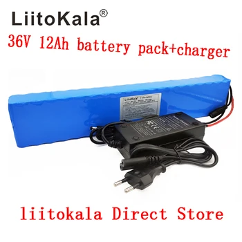 LiitoKala 36V 12Ah 500W liela jauda un tilpums 42V 18650 litija baterija ebike elektrisko automašīnu, velosipēdu, motorolleru ar BMS
