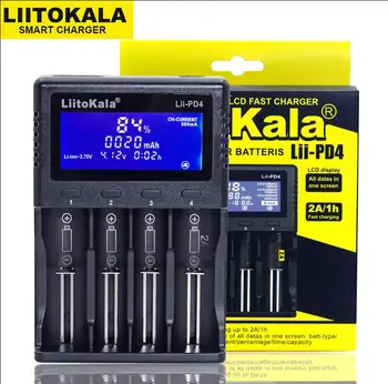 LiitoKala Lii-500S Lii-S6 Lii-PD4 Lii-500 18650 akumulatoru lādētājs lādētājs 18650 26650 21700 AA AAA baterijas LCD displejs