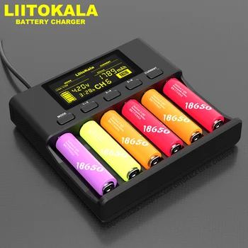 LiitoKala Lii-500S Lii-S6 Lii-PD4 Lii-500 18650 akumulatoru lādētājs lādētājs 18650 26650 21700 AA AAA baterijas LCD displejs