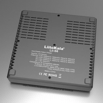 LiitoKala Lii-S6 Lii-PD4 Lii-500 Akumulatora Lādētājs 18650 6-Slot Auto-Polaritāti Atklāt Par 18650 26650 21700 32650 AA AAA Baterijas