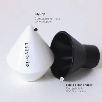 Lilydrip kafijas dripper transformatoru alus filtrpapīrs pārveidotājs Savietojams visvairāk konuss dripper V60 alus komplekts palīdzēs alus