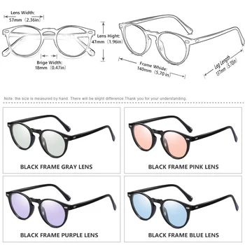LIOUMO Kārta Mazo Kadru TR90 Photochromic Saulesbrilles Vīriešiem, Sievietēm Polarizētās Brilles Par Drošas Braukšanas Briļļu gafas de sol hombre