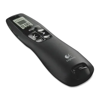 Logitech 2.4 Ghz USB R800 bezvadu tālvadības lapu-pagrieziena demonstrācijas PPT īpašu pildspalvu zaļā lāzera pildspalva biroja led gaismas