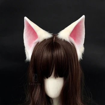 LOL KDA The Baddest Ahri Cosplay DIY Kaķis, Lapsa, Ausis Hairhoop Hairbands Cepures Halloween Puse Tērpu Aksesuāri