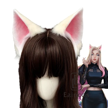 LOL KDA The Baddest Ahri Cosplay DIY Kaķis, Lapsa, Ausis Hairhoop Hairbands Cepures Halloween Puse Tērpu Aksesuāri