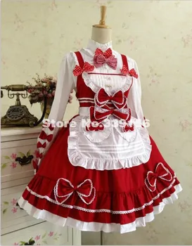 Lolita princese kleita gothic vintage mežģīnes little red riding hood cape spageti siksnas viengabala salds cosplay meitene kleita
