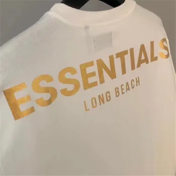 Long Beach MIGLAS Essentials T krekli, Vīriešu, Sieviešu, 1:1 Augstas Kvalitātes Bieza Auduma Top Tee Lielgabarīta Essentials T-Krekli