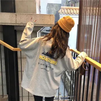 Long Sleeve T-krekli, Sieviešu Iespiesti Vienkāršu O-veida Kakla Visu maču Harajuku Sieviešu T-krekls Studentu Modes Šiks Mīksts, Ērts Ikdienas