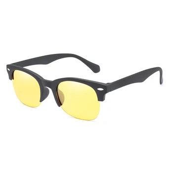 Longkeeper Nakts Redzamības Saulesbrilles Vīriešiem, Sievietēm Polarizētās Nakts Braukšanas Brilles, Daļēji Bez Apmales Dzeltenā Objektīva Eyeware