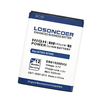 LOSONCOER 5300mAh Augstas Ietilpības EB615268VU Samsung Galaxy Note N7000 1 Akumulators i9220 i889 i9228 N7005 N7102 N7108