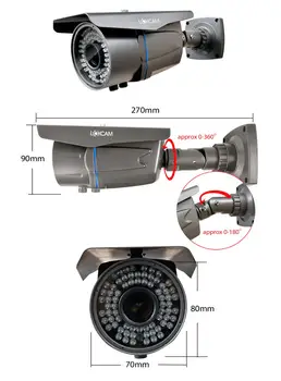 LOXCAM H. 265 4MP 48V POE IP Kameras IP66/ Āra Ūdensizturīgs 4MP Onvif P2P 2.8-12mm Varifocal Tālummaiņas CCTV Novērošanas Kamera